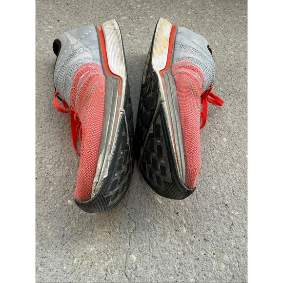 Nike Flyknit Trainer Running Shoes Gray Bright Crimson Mesh Athletic Size 11.5 main image 12